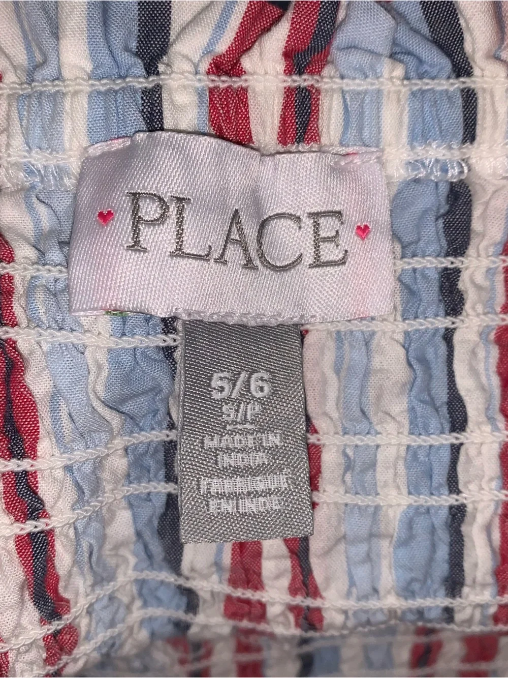 The Children Place Striped Poplin Step Midi Dress For Girls size 5/6